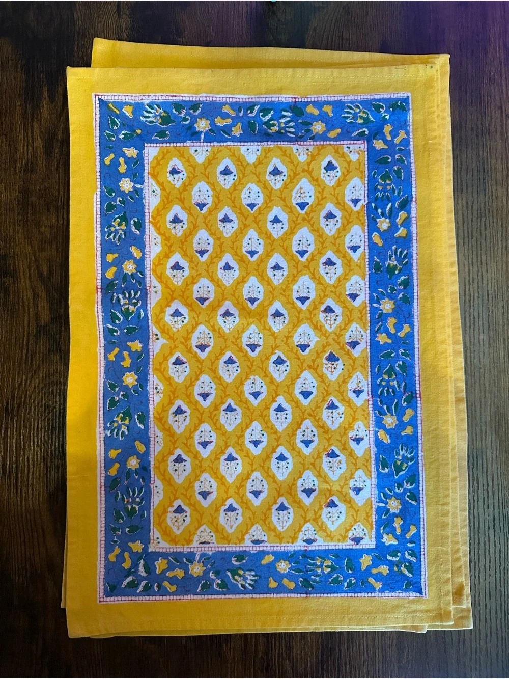 Pomegranate Brand 100% Cotton Block Print Napkin